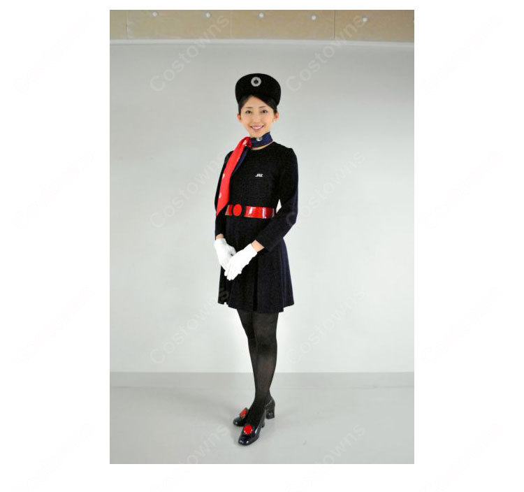 JAL CA 5代目制服 日本航空 客室乗務員 コスプレ衣装 スチュワーデス 航空制服 レトロ-1