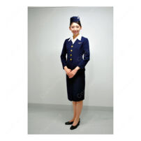 JAL 日本航空 CA 3代目制服 客室乗務員 コスプレ衣装 航空会社 キャビンアテンダント フルセット レトロ制服(CA制服・航空会社風制服)