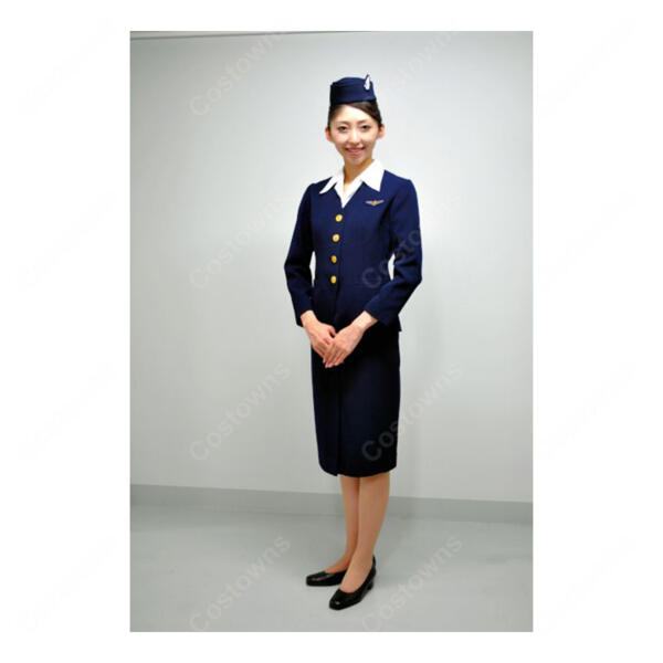 JAL 日本航空 CA 3代目制服 客室乗務員 コスプレ衣装 航空会社 キャビンアテンダント フルセット レトロ制服 オーダメイド可元の画像
