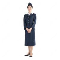 JAL CA 初代2号制服 冬服 日本航空 客室乗務員 コスプレ衣装 航空会社 キャビンアテンダント 4点セット レトロ制服(CA制服・航空会社風制服)