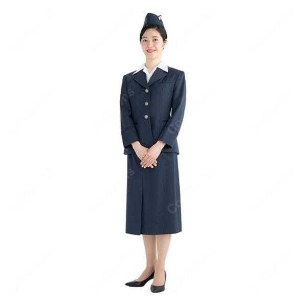 JAL CA 初代2号制服 冬服 日本航空 客室乗務員 コスプレ衣装 航空会社 キャビンアテンダント 4点セット レトロ制服 オーダメイド可元の画像