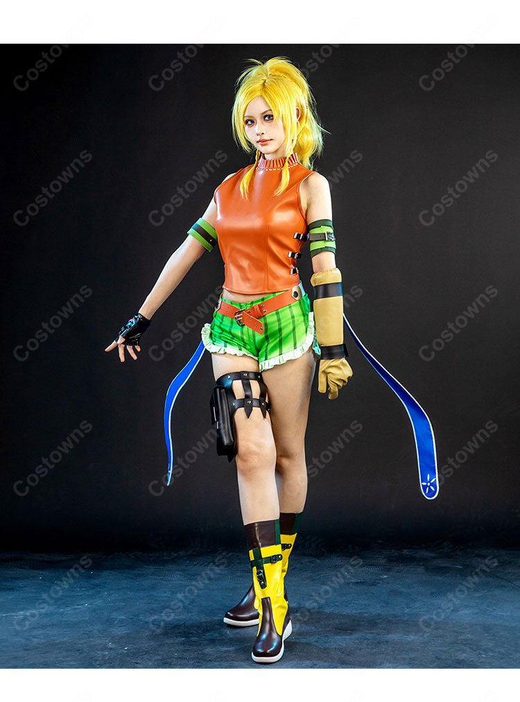ファイナルファンタジーX リュック コスプレ衣装 FF10 アルベド族 通常衣装 高品質 再現 イベント 撮影-5