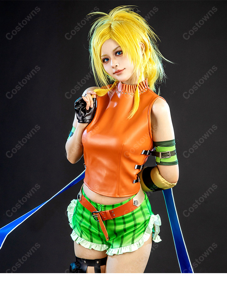 ファイナルファンタジーX リュック コスプレ衣装 FF10 アルベド族 通常衣装 高品質 再現 イベント 撮影-8