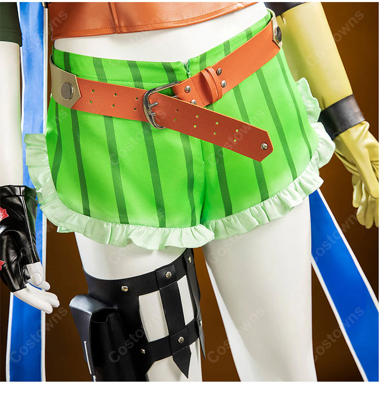 ファイナルファンタジーX リュック コスプレ衣装 FF10 アルベド族 通常衣装 高品質 再現 イベント 撮影-11