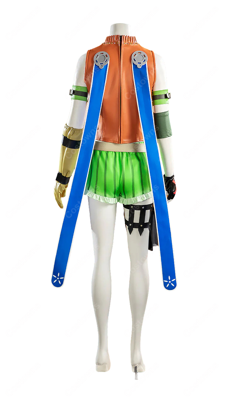 ファイナルファンタジーX リュック コスプレ衣装 FF10 アルベド族 通常衣装 高品質 再現 イベント 撮影-4