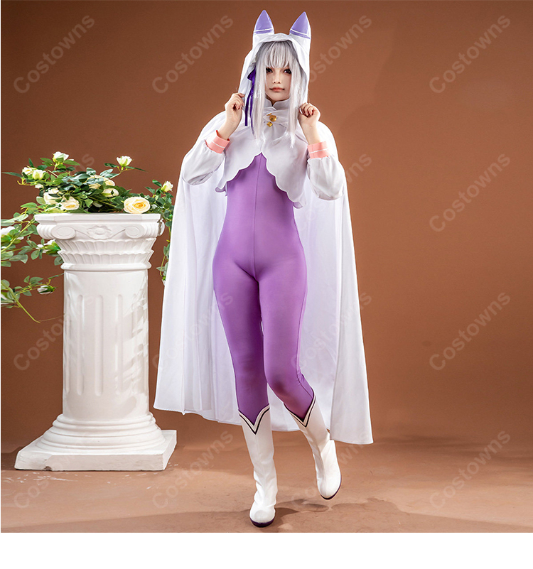 Re:ゼロから始める異世界生活 4th season エミリア 新衣装 コスプレ衣装  フード付きマント-7