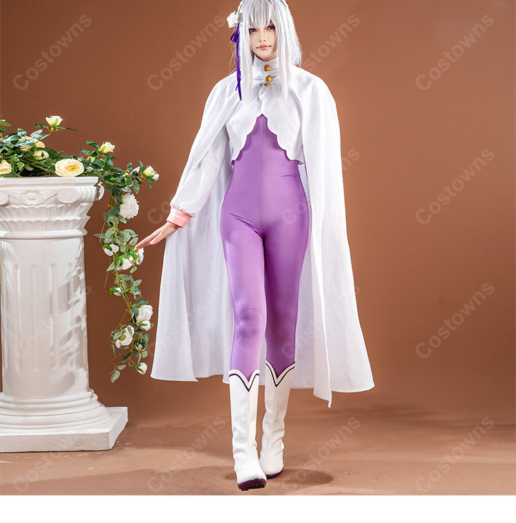 Re:ゼロから始める異世界生活 4th season エミリア 新衣装 コスプレ衣装  フード付きマント-8