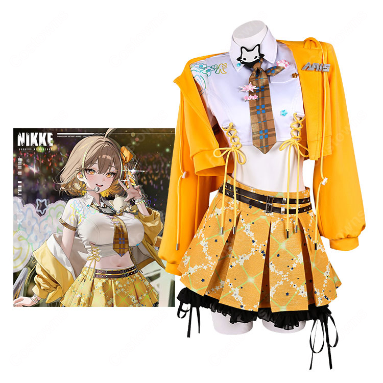 勝利の女神 NIKKE アニス スター T.T. STAR コスプレ衣装 3.5周年記念 スキン アイドル風 ステージ衣装 高品質 アニメ衣装-1