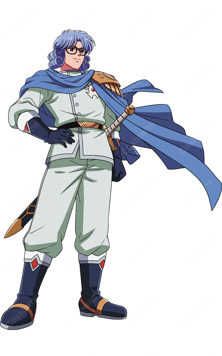 DRAGON QUEST ダイの大冒険 アバン＝デ＝ジニュアール3世 コスプレ衣装 勇者戦闘服 マント付き-2