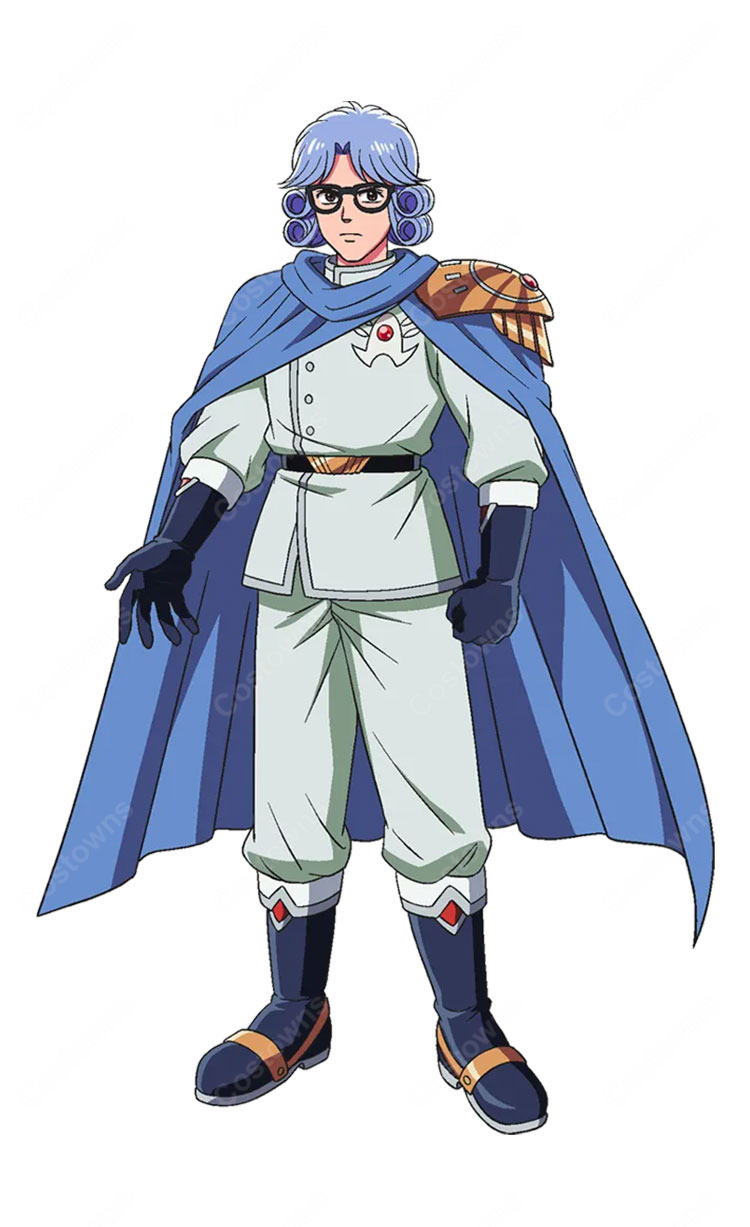 DRAGON QUEST ダイの大冒険 アバン＝デ＝ジニュアール3世 コスプレ衣装 勇者戦闘服 マント付き-1