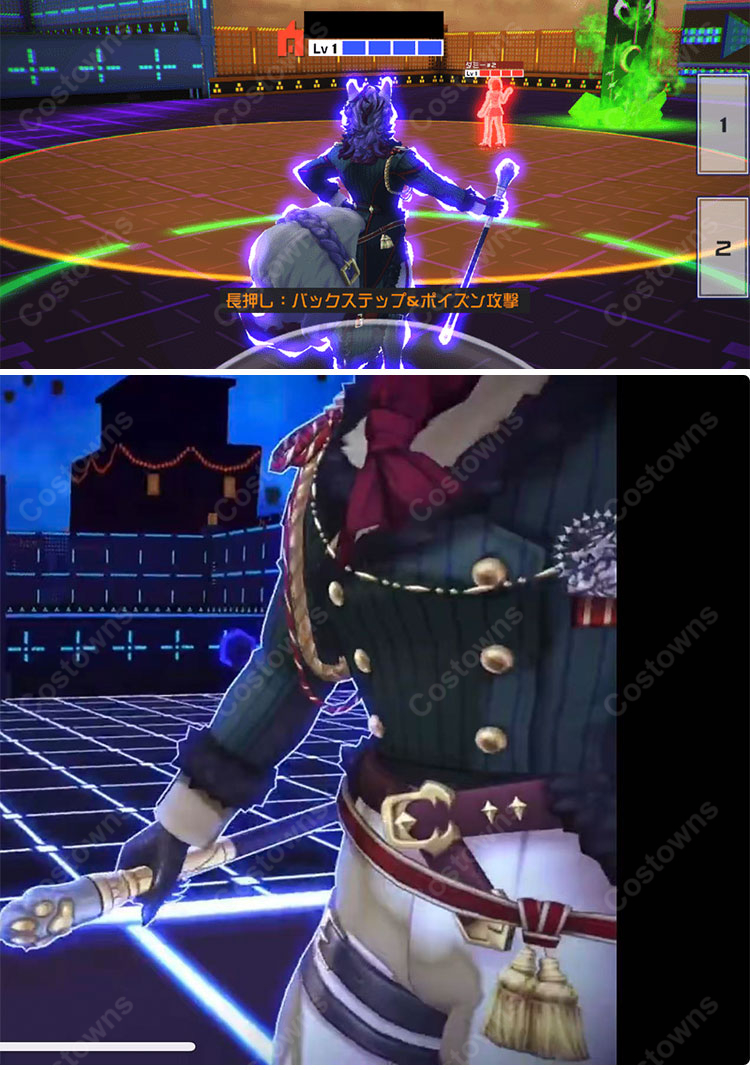 #コンパス　戦闘摂理解析システム シャルル・リヒター コスプレ衣装 辺境伯 獣人ヒーロー 通常服 飾緒・メガネ付き-5