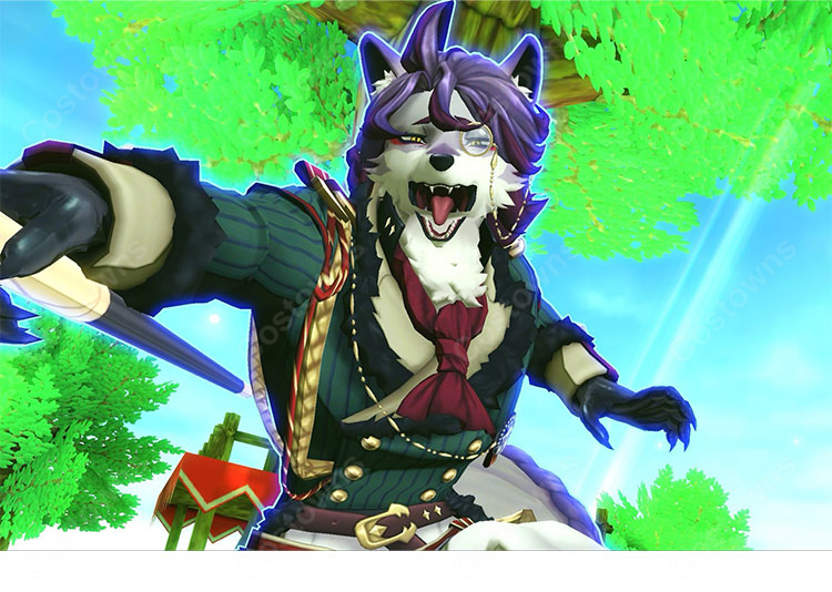 #コンパス　戦闘摂理解析システム シャルル・リヒター コスプレウィッグ 耳付き 獣耳 辺境伯 獣人ヒーロー 耐熱 かつら-2