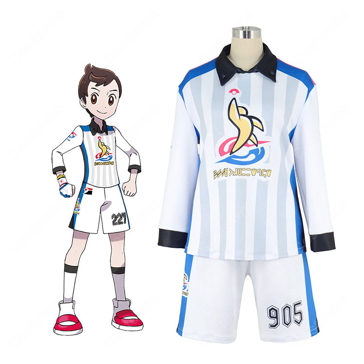 ポケットモンスター ソード・シールド マサル ユニフォーム姿 コスプレ衣装 背番号変更対応 イベント撮影向け-1
