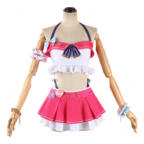 ラブライブ！School idol project 矢澤にこ 水着Ver. コスプレ衣装 ピンクのアイドル風セット