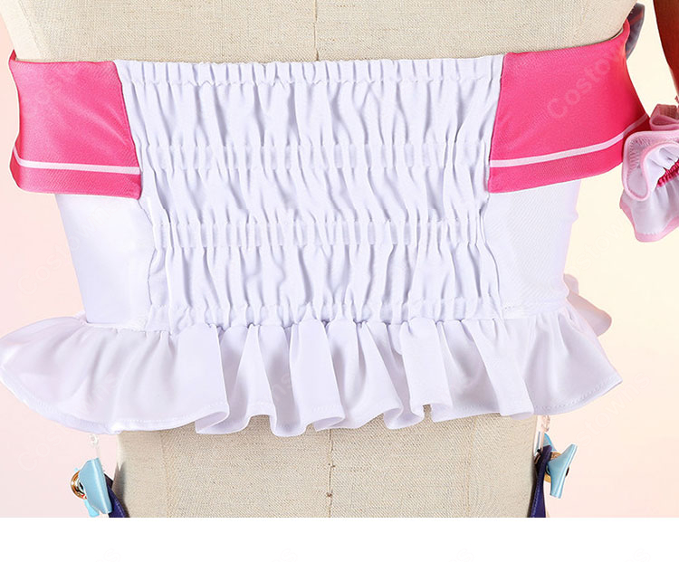 ラブライブ！School idol project 矢澤にこ 水着Ver. コスプレ衣装 ピンクのアイドル風セット-7