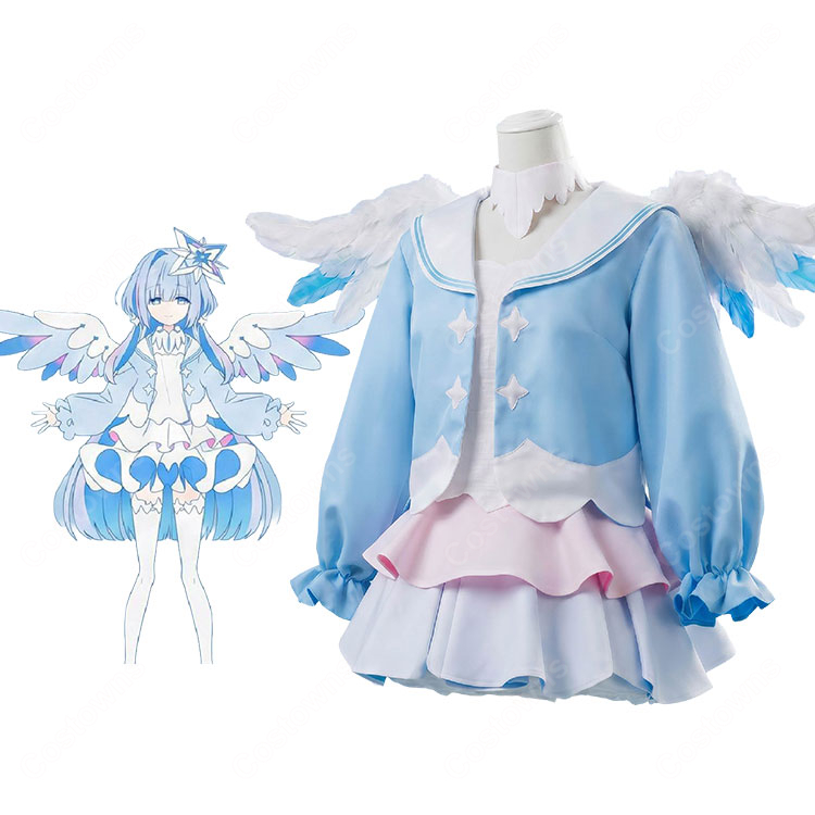 hololive ホロライブ 天音かなた 天使 コスプレ衣装 翼付き 撮影イベント向け-1