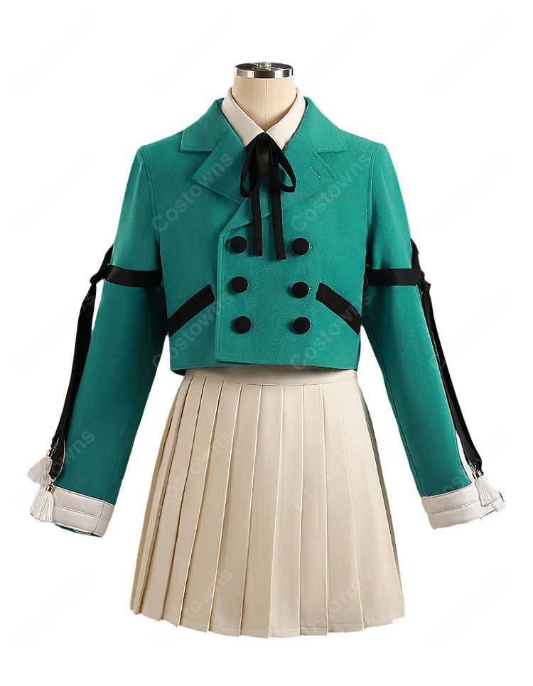 とんがり帽子のアトリエ テティア 制服風 コスプレ衣装 ジャケット・リボンタイ付き COSTOWNS-1