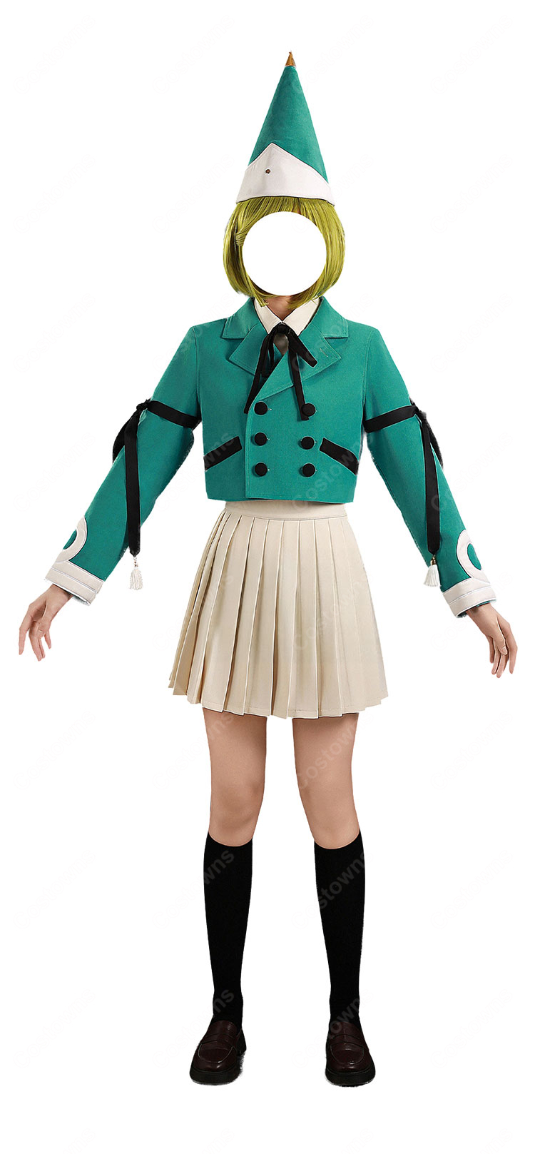 とんがり帽子のアトリエ テティア 制服風 コスプレ衣装 ジャケット・リボンタイ付き COSTOWNS-3