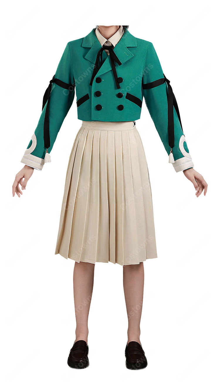 とんがり帽子のアトリエ リチェ 制服風 コスプレ衣装 ジャケット・リボンタイ付き COSTOWNS-2