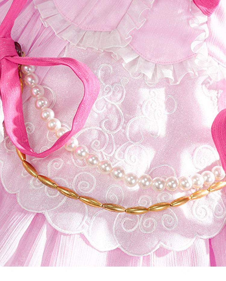 アイカツ！ 星宮いちご オーロラキスコーデ コスプレ衣装 羽付きピンクドレス イベント撮影向け-7