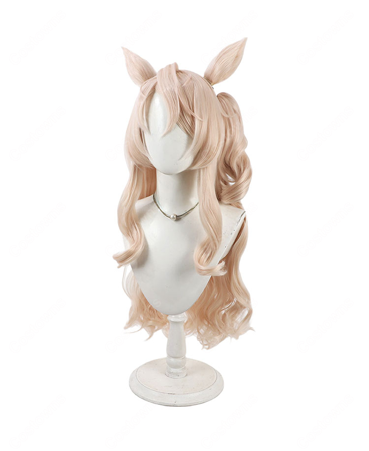ウマ娘 プリティーダービー ヴィクトワールピサ 勝負服 コスプレウィッグ 耐熱 かつら-4