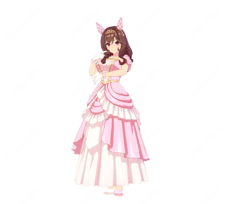 ウマ娘 プリティーダービー ジェンティルドンナ La dama perfetta 花嫁 勝負服 コスプレ衣装-1
