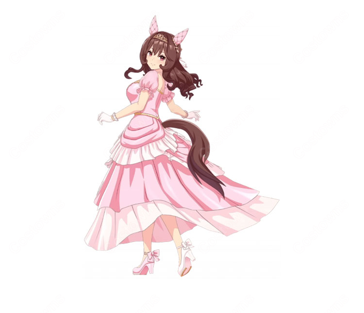 ウマ娘 プリティーダービー ジェンティルドンナ La dama perfetta 花嫁 勝負服 コスプレ衣装-2