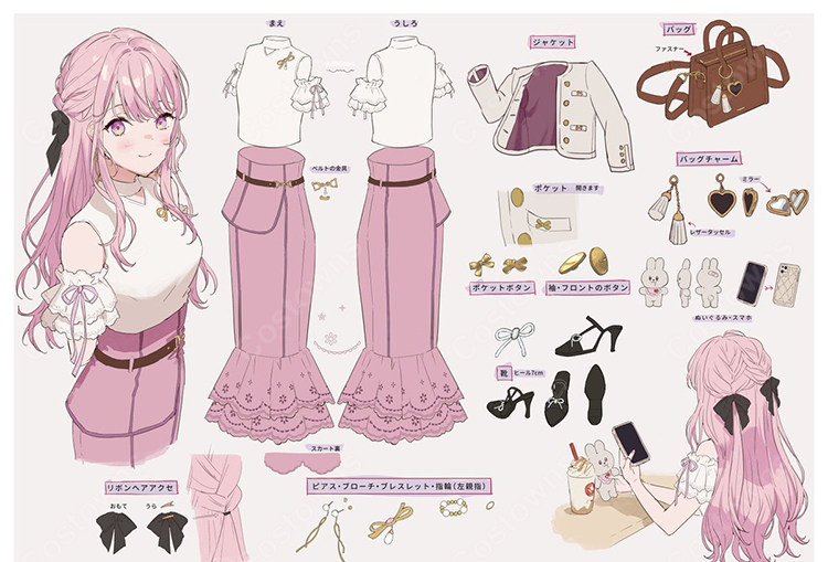 にじさんじ 御子神琴音 Y4T4 デフォルト衣装 コスプレ衣装 ブラウス&スカート-3
