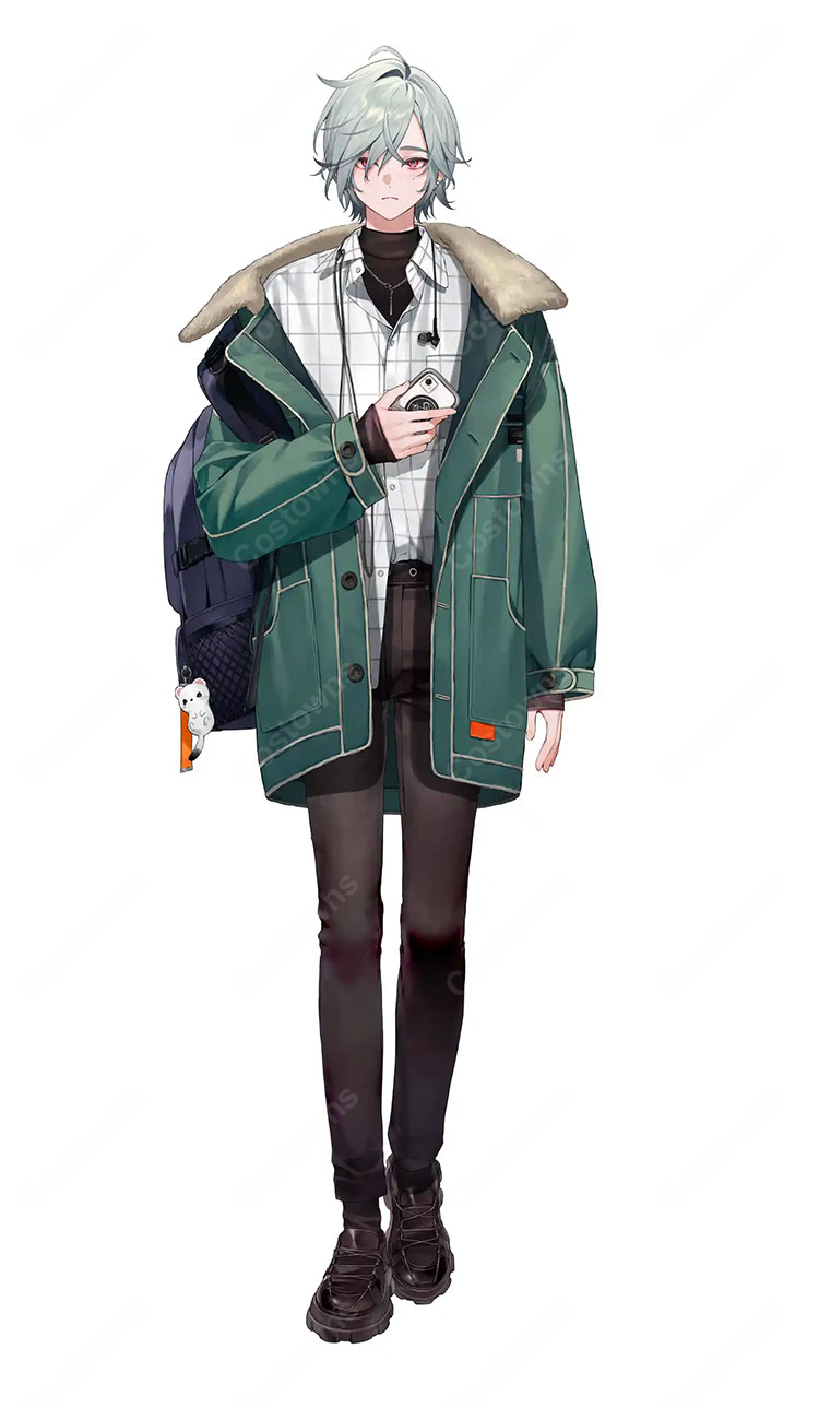 にじさんじ レヨン Y4T4 デフォルト衣装 コスプレ衣装 グリーンアウター-1
