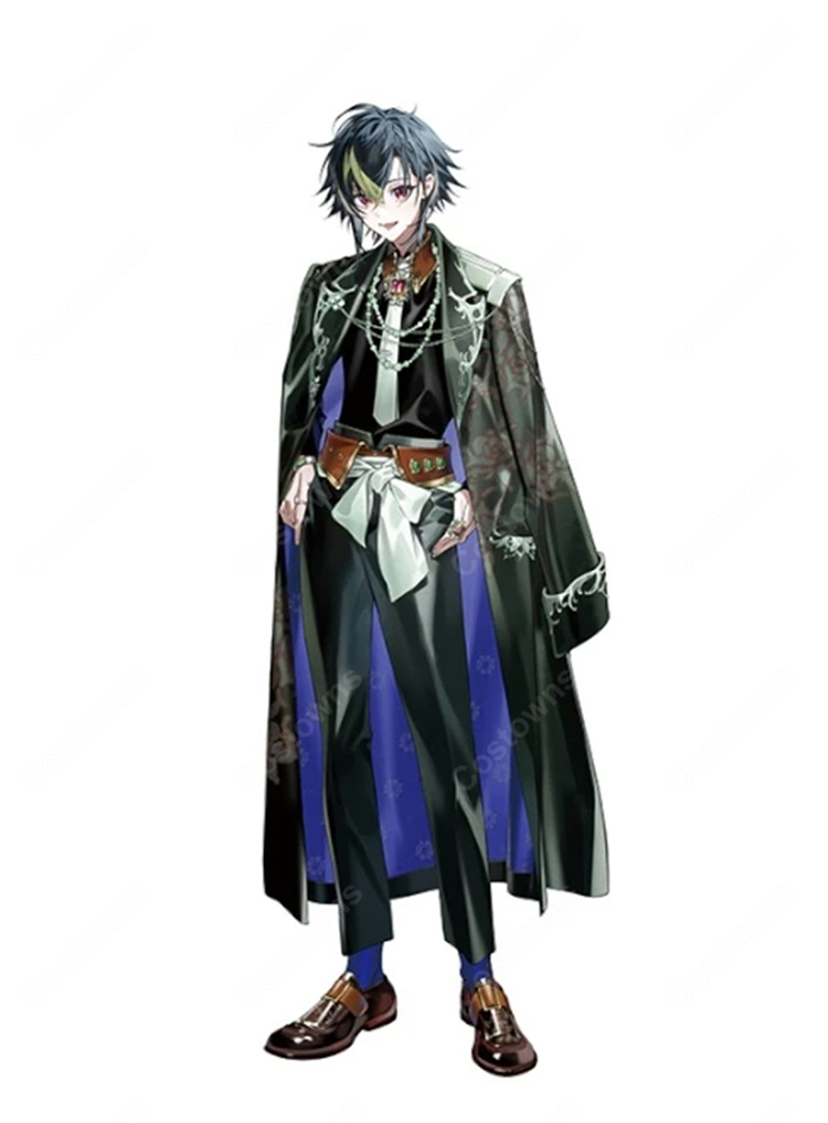 にじさんじ 伊波ライ Dytica 3rd Anniversary コスプレ衣装 黒のロングアウター-1