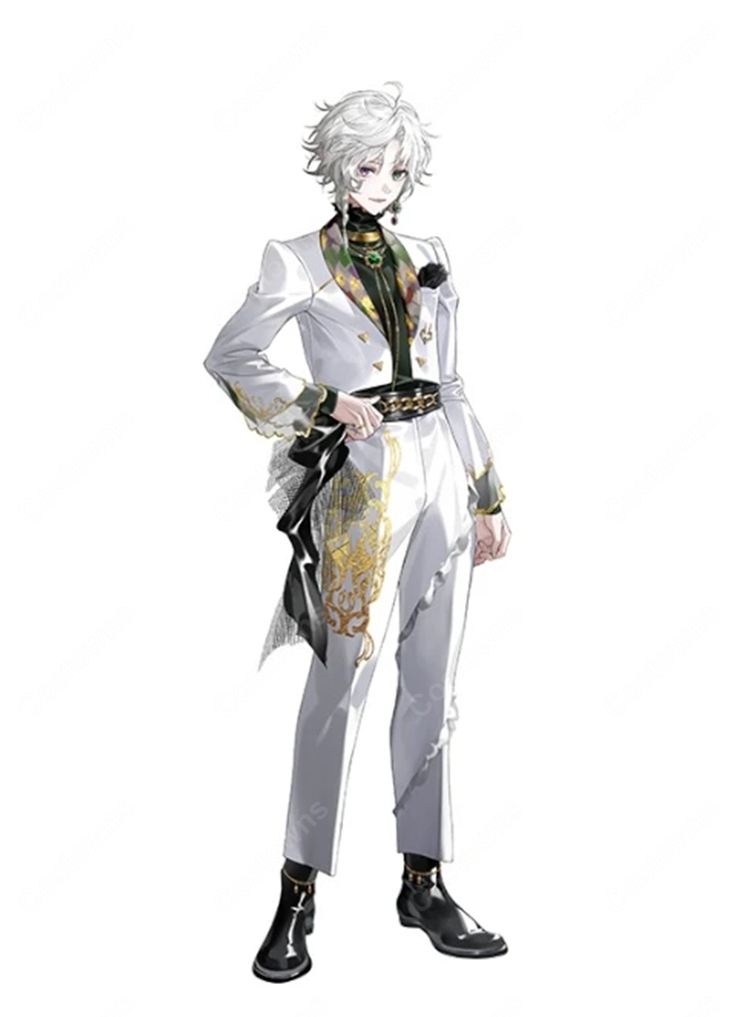 にじさんじ 叢雲カゲツ Dytica 3rd Anniversary コスプレ衣装 白×グリーンの記念ビジュアル衣装-1
