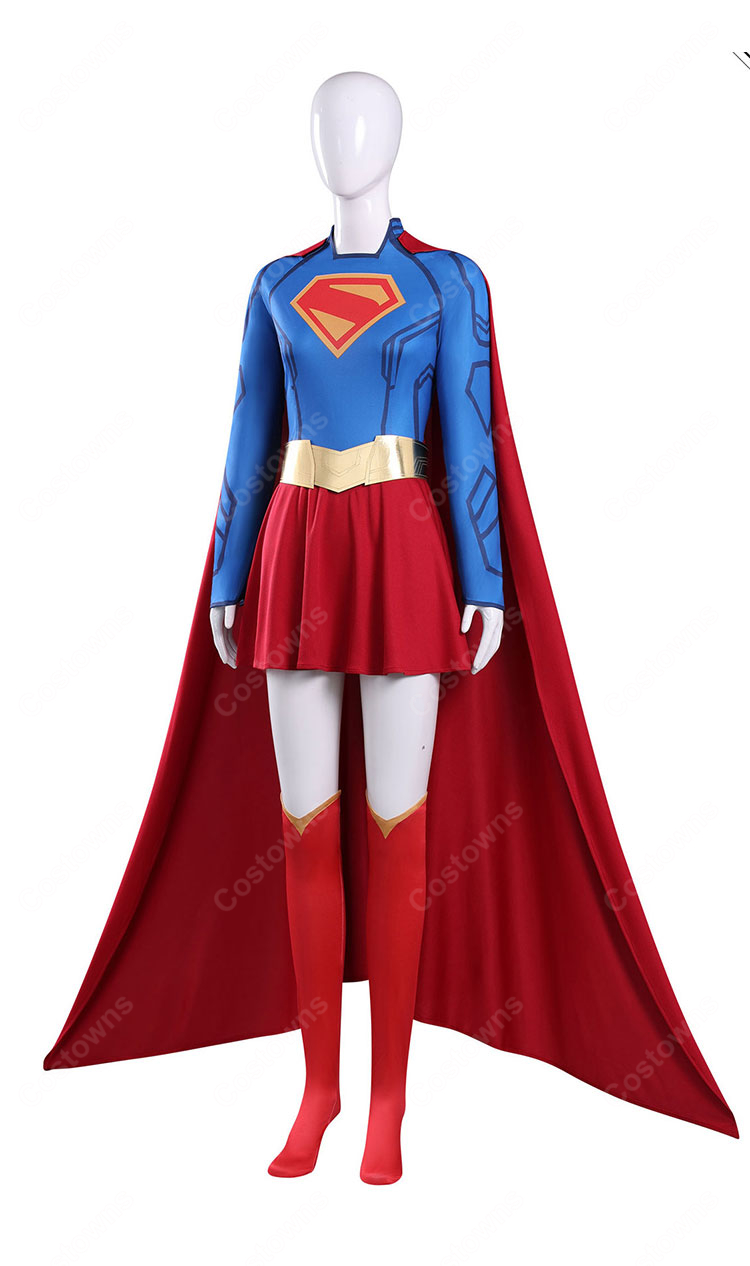 SUPERGIRL/スーパーガール カーラ・ゾー=エル コスプレ衣装 ワンピース・ケープ付き4点セット XS~XXXL-3