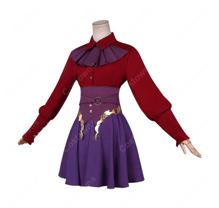 Fate/strange Fake イシュタル(フィリア)コスプレ衣装 赤トップス・スカート・髪飾りセット-3