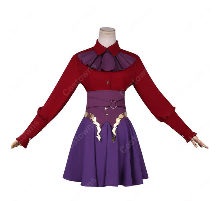 Fate/strange Fake イシュタル(フィリア)コスプレ衣装 赤トップス・スカート・髪飾りセット-2