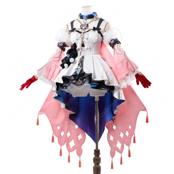 鳴潮 ダーニャ コスプレ衣装 通常衣装Ver. ピンクのロングトレーン ネックレス・手袋・小物付き イベント撮影向け元の画像