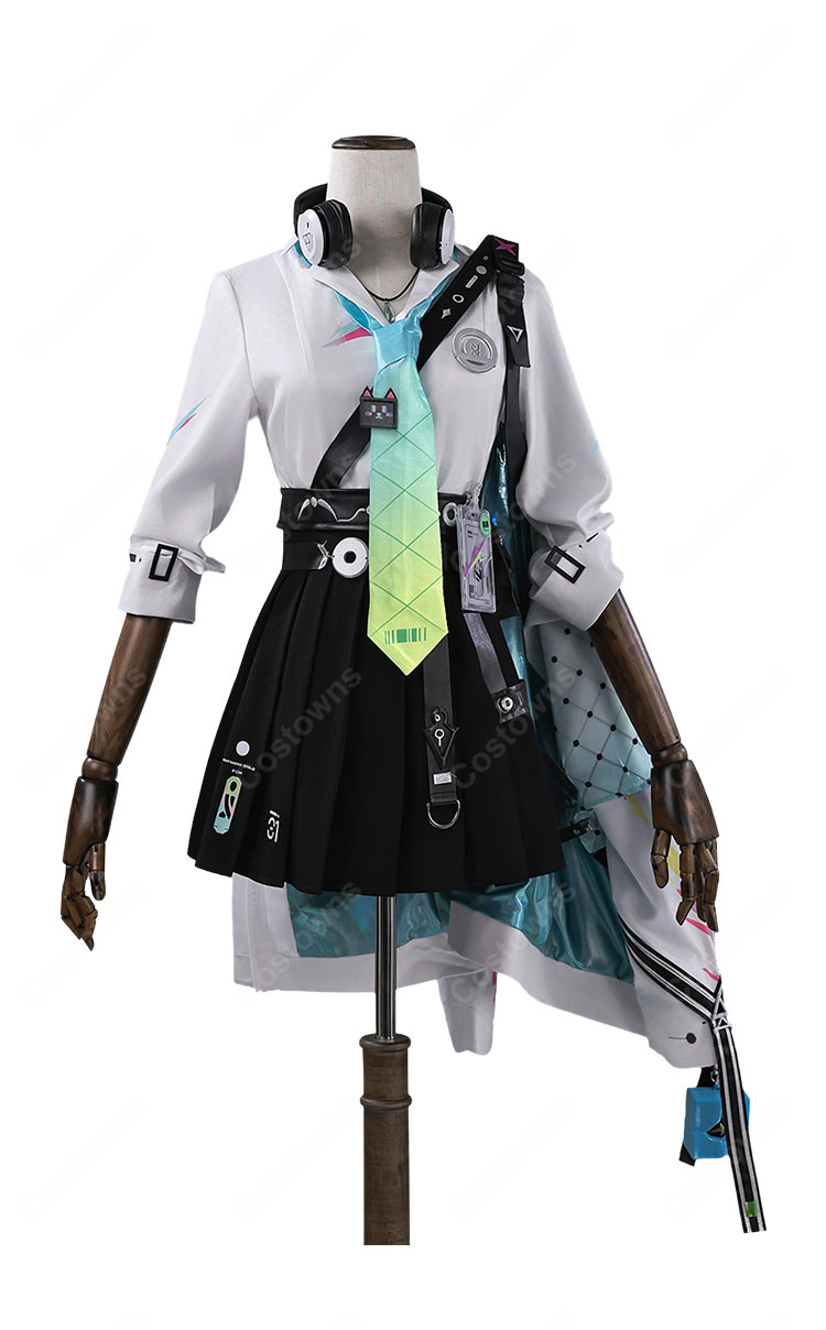 鳴潮 リンネー 制服 コスプレ衣装 学園風ジャケット&スカート 小物一式付き 撮影イベント向け-2