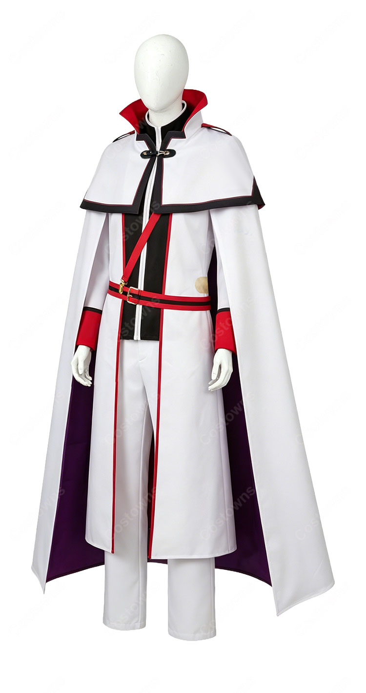 Re:ゼロから始める異世界生活 ユリウス・ユークリウス コスプレ衣装 白マント付き騎士風セット-4