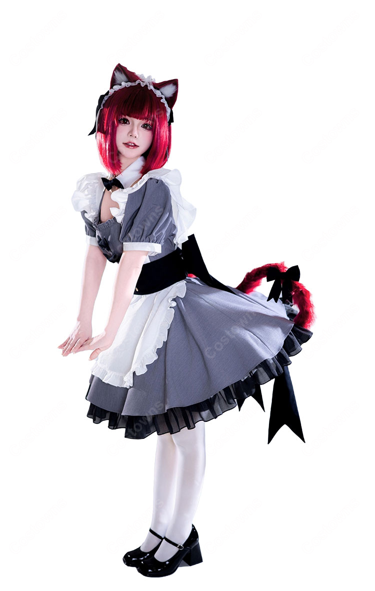 【推しの子】有馬かな 猫メイドver. コスプレ衣装 ヘアアクセ・エプロン付き 可愛いメイドスタイル 撮影向け-2