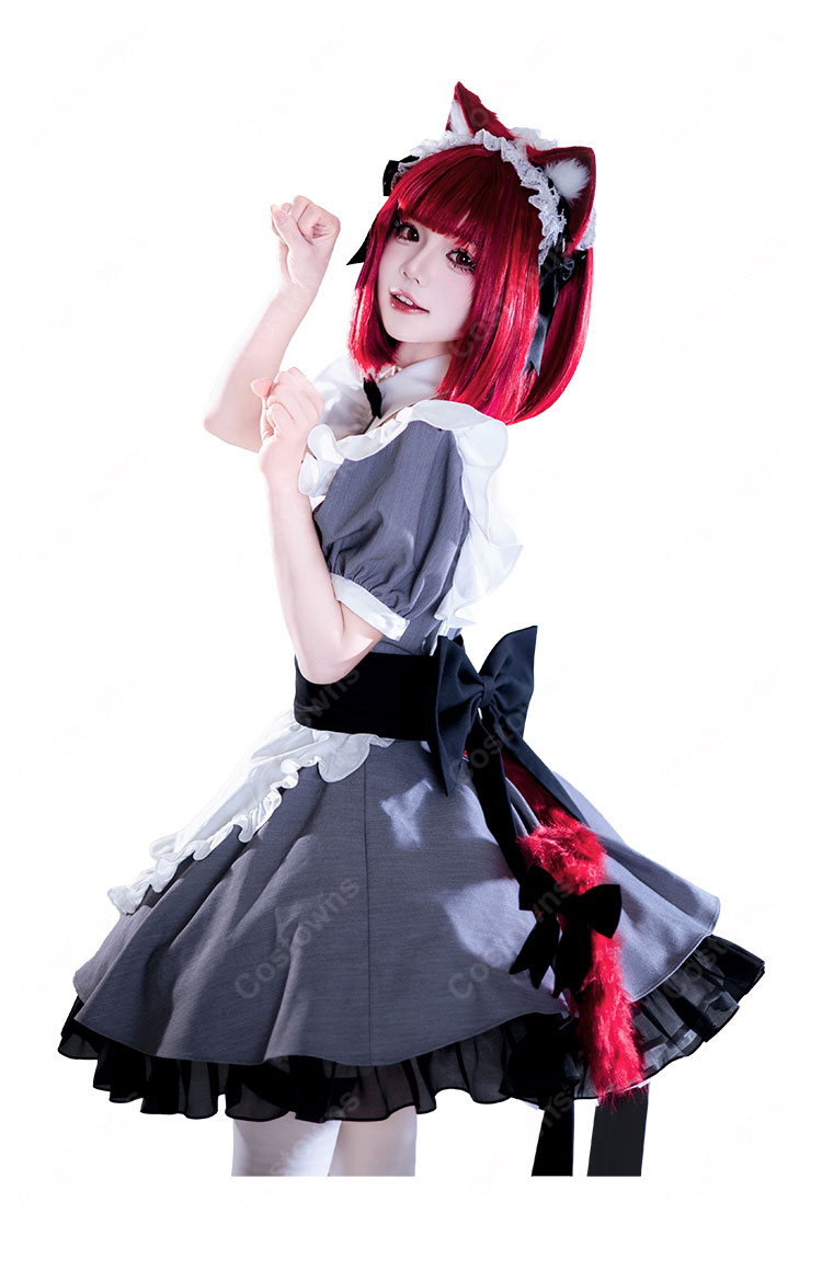 【推しの子】有馬かな 猫メイドver. コスプレ衣装 ヘアアクセ・エプロン付き 可愛いメイドスタイル 撮影向け-3