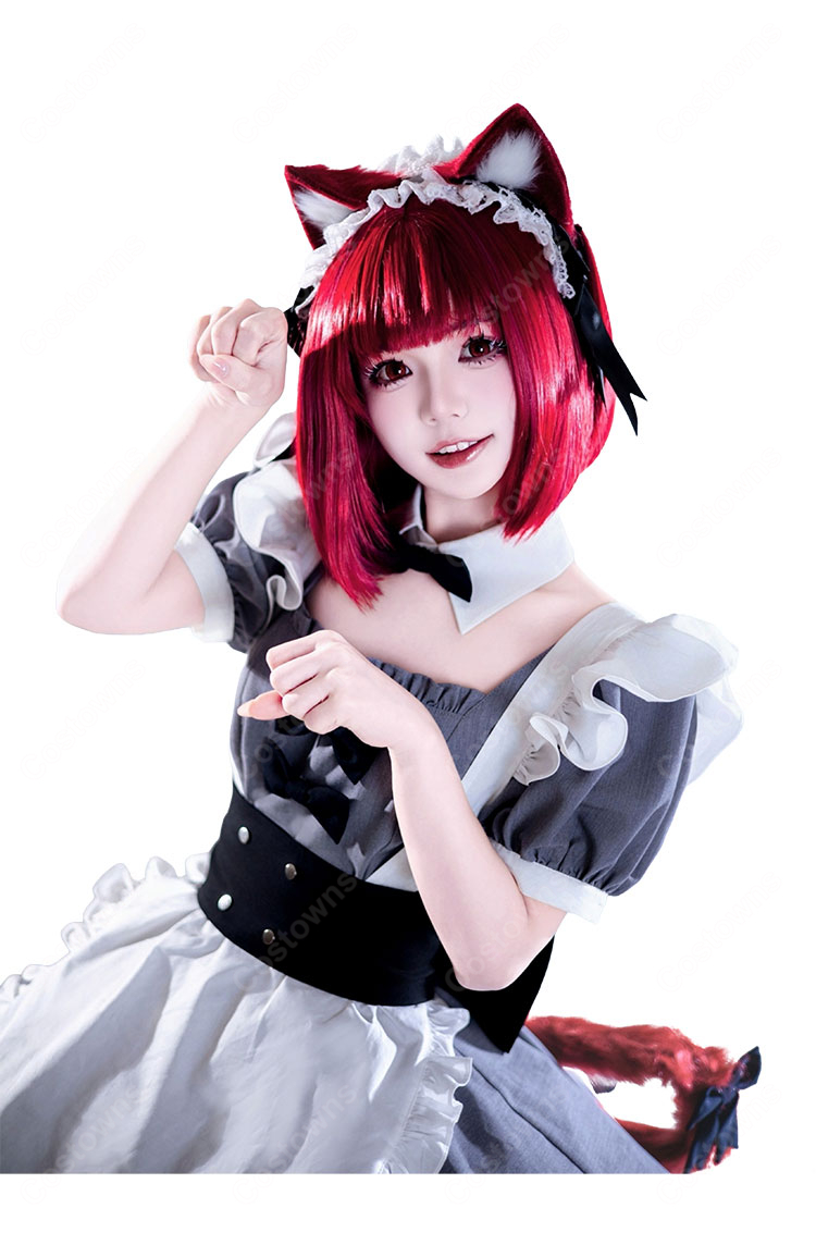 【推しの子】有馬かな 猫メイドver. コスプレ衣装 ヘアアクセ・エプロン付き 可愛いメイドスタイル 撮影向け-4