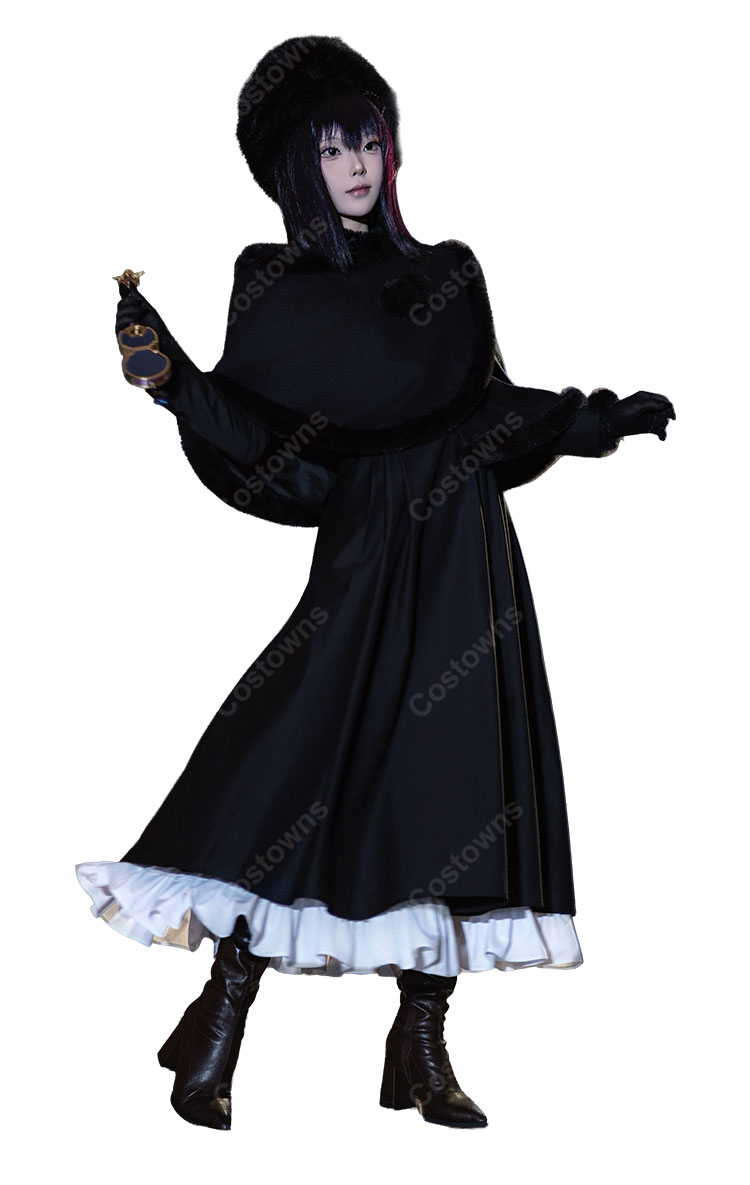 魔法使いの夜×Fate/Grand Order 久遠寺有珠 コスプレ衣装 ケープ・帽子付き イベント撮影向け COSTOWNS-4