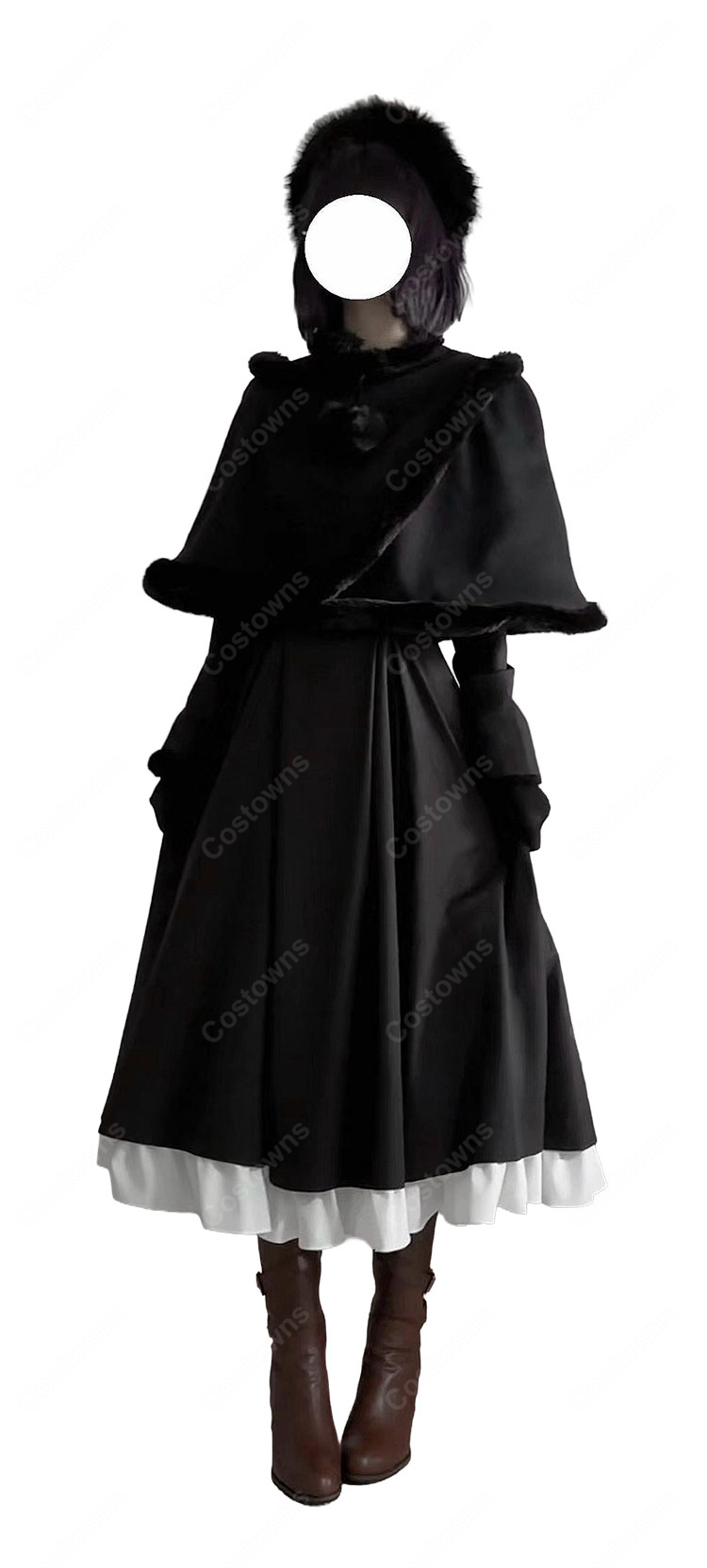 魔法使いの夜×Fate/Grand Order 久遠寺有珠 コスプレ衣装 ケープ・帽子付き イベント撮影向け COSTOWNS-2