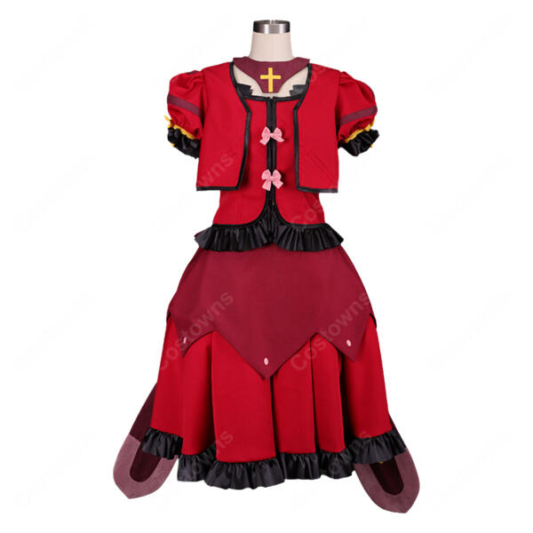 魔法少女リリカルなのはA's ヴィータ 騎士服ver. コスプレ衣装 帽子・リボン付き COSTOWNS オーダメイド可元の画像