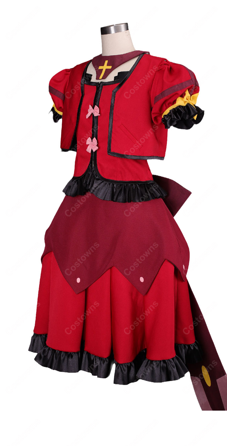 魔法少女リリカルなのはA's ヴィータ 騎士服ver. コスプレ衣装 帽子・リボン付き COSTOWNS-3