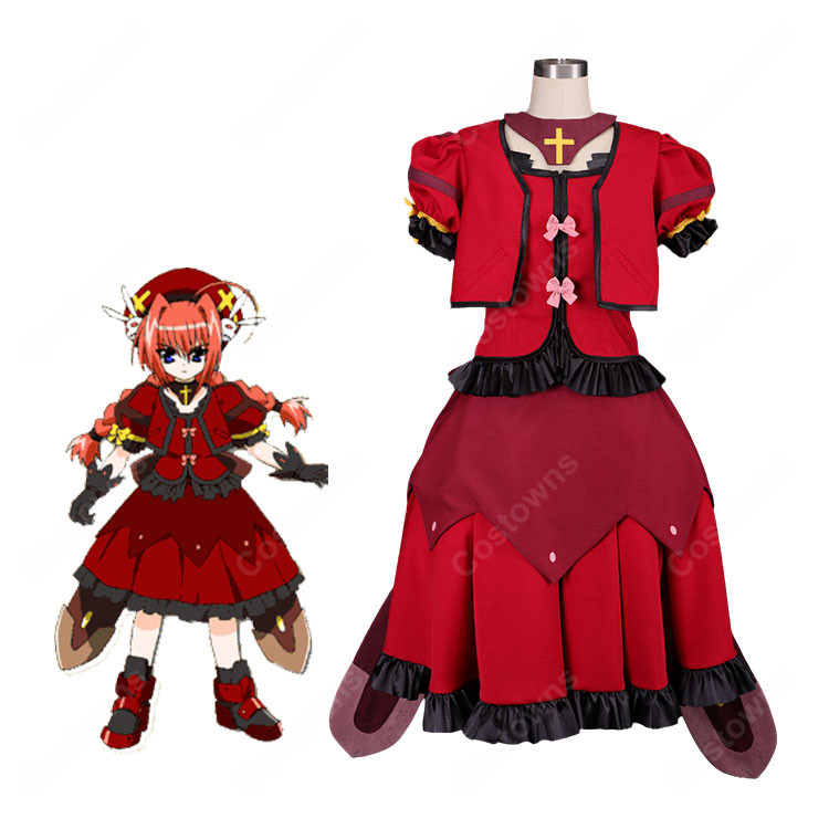 魔法少女リリカルなのはA's ヴィータ 騎士服ver. コスプレ衣装 帽子・リボン付き COSTOWNS-1