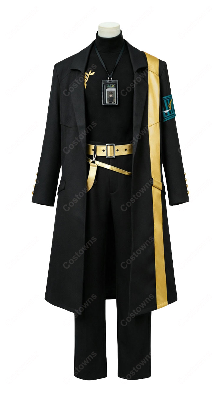 Limbus Company ベスパ・クラブロ コスプレ衣装 コート・腕章付き フィクサー風セット-2