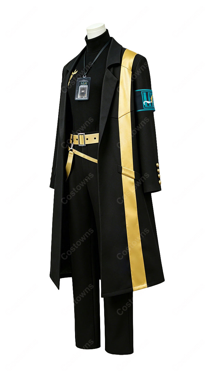 Limbus Company ベスパ・クラブロ コスプレ衣装 コート・腕章付き フィクサー風セット-3