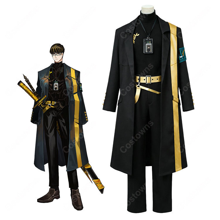 Limbus Company ベスパ・クラブロ コスプレ衣装 コート・腕章付き フィクサー風セット-1