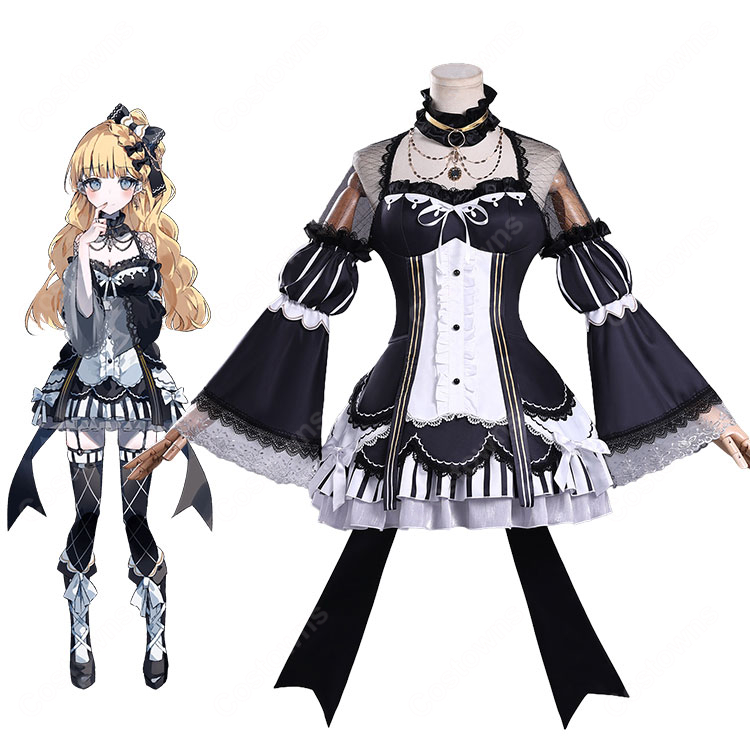 魔法少女ノ魔女裁判 佐伯ミリア コスプレ衣装 ワンピース・ヘッドドレス付き COSTOWNS-1
