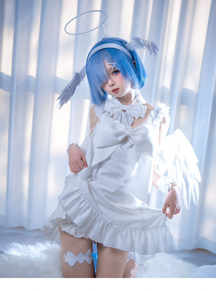 Re:ゼロから始める異世界生活 ラム&レム Sweet Angel ver. コスプレ衣装-6